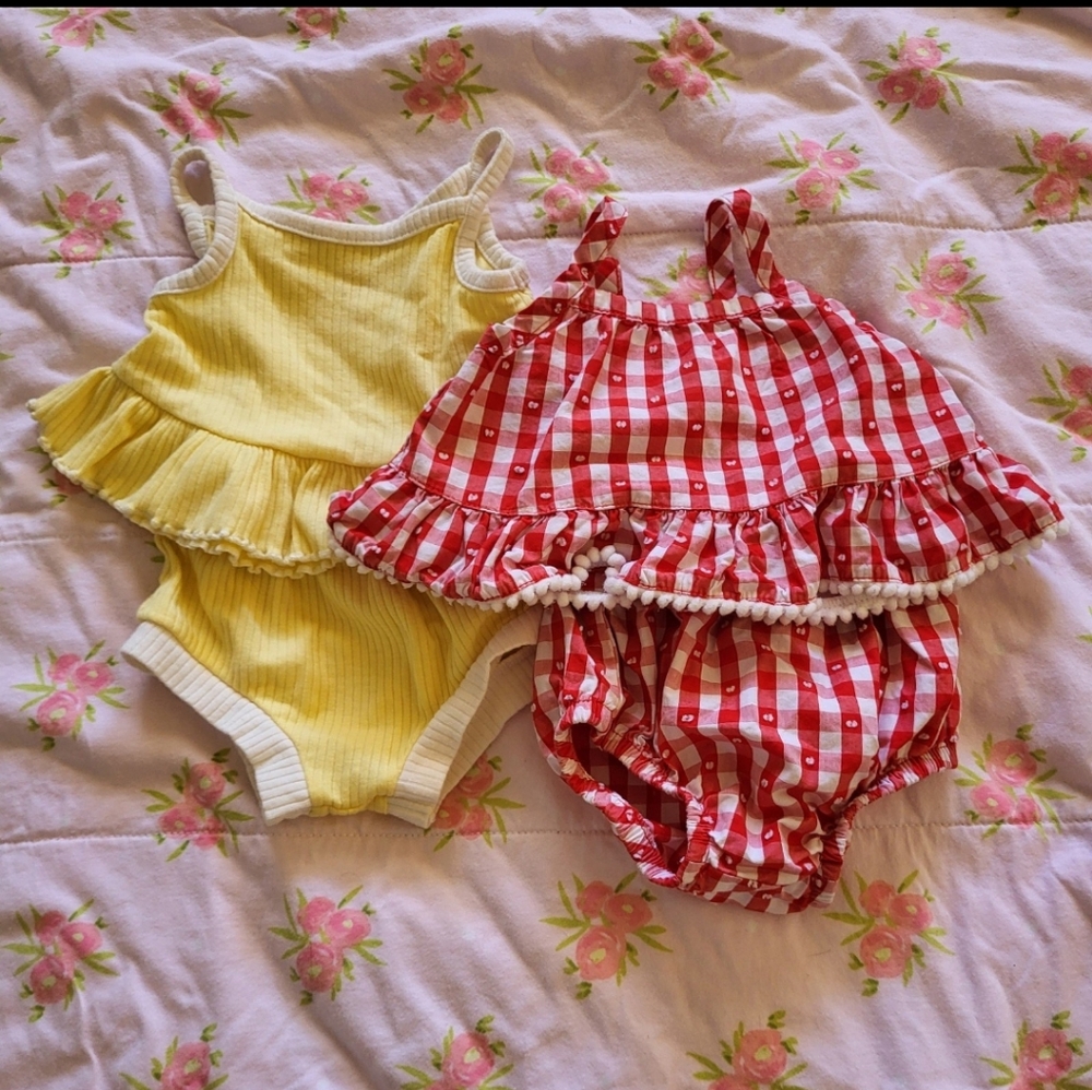 💛SOLD💛Cat & Jack 2 piece summer sets baby girl